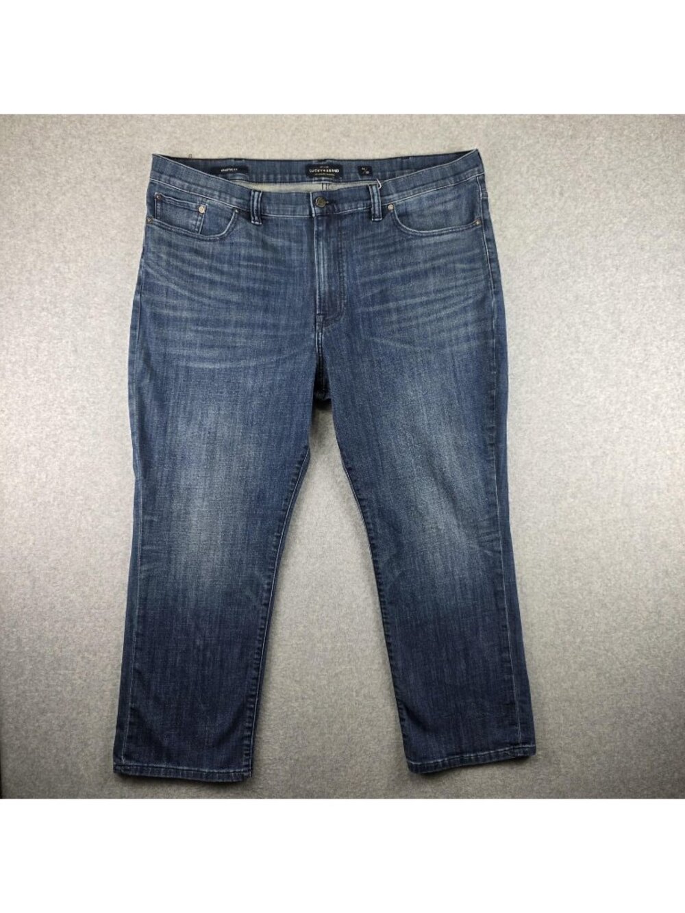 Lucky Brand Jeans Mens 44x30 Athletic Fit Straight Medium Wash Stretch Denim